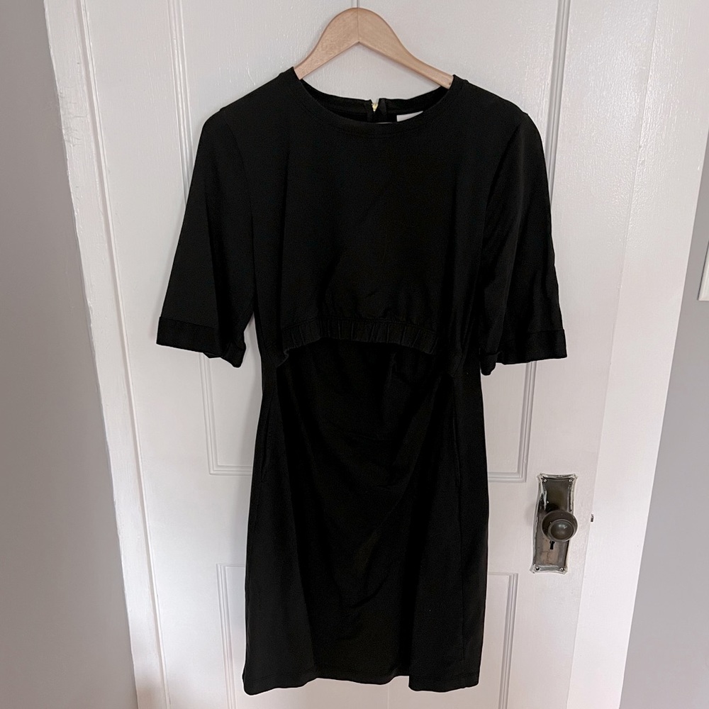 Boob design nursing dress black L